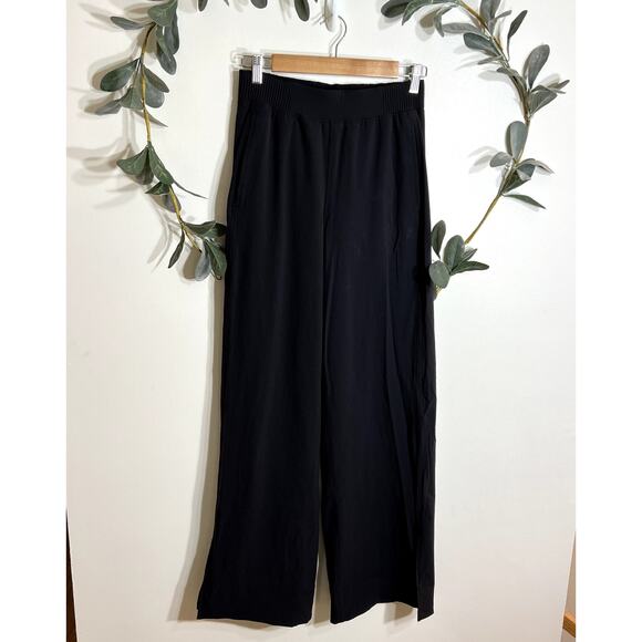 Lululemon Black Pull On Split Hem Pants - Picture 1 of 6
